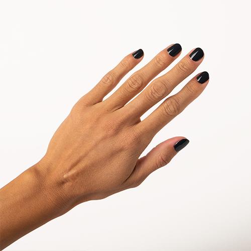 Hand with Joan's Armor painted on nails