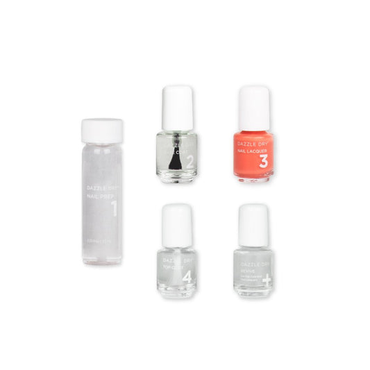 Oh My! Mini Kit - Mini Nail Prep Bottle, Mini Base Coat Bottle, Oh My! Mini Nail Lacquer Bottle, Mini Top Coat Bottle, Mini Revive Bottle