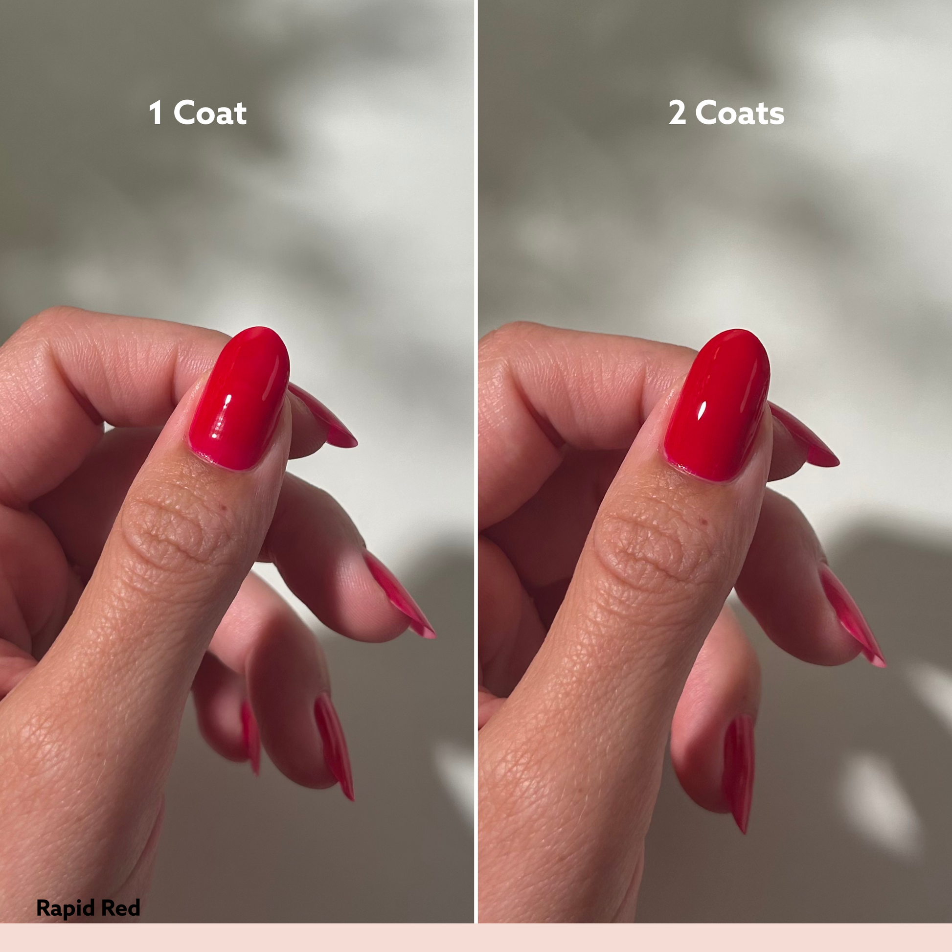 Rapid Red 1 coat vs 2 coats