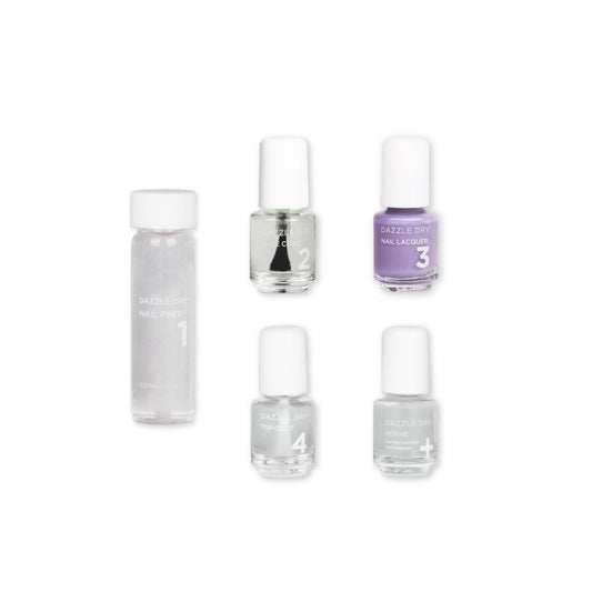 Week in Provence Mini Kit - Mini Nail Prep Bottle, Mini Base Coat Bottle, Week In Provence Mini Nail Lacquer Bottle, Mini Top Coat Bottle, Mini Revive Bottle