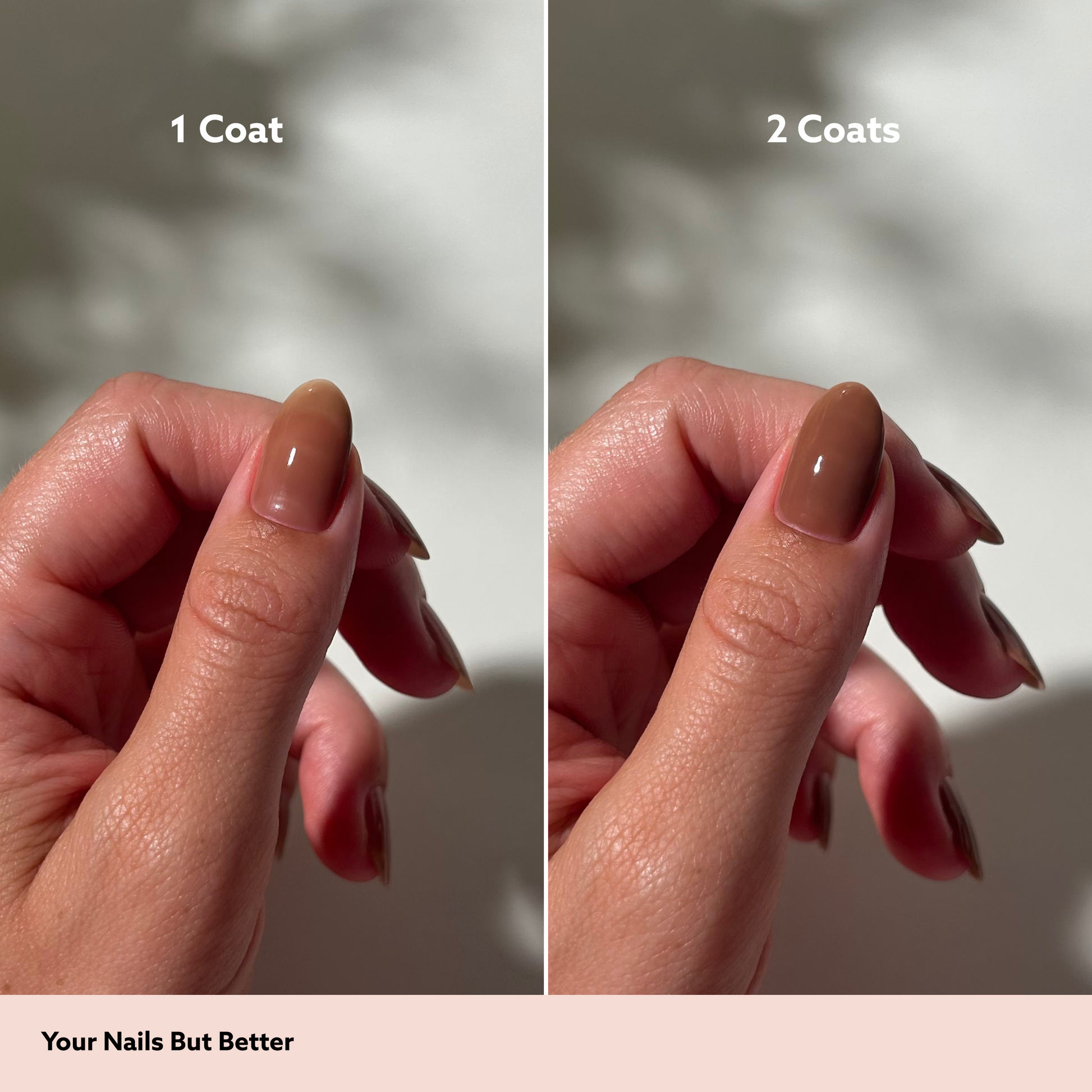 Your Nails, But Better 1 coat vs 2 coats